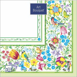 ф293 Салфетки Art Bouquet 33*33, 3хсл, 20шт. 