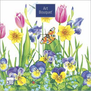 ф301 Салфетки Art Bouquet 33*33, 3хсл, 20шт. 
