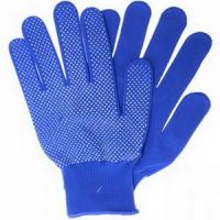 с105 Перчатки нейлон голубые