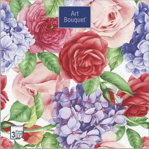 Ф229 Салфетки Art Bouquet 33*33, 3хсл, 20шт. 