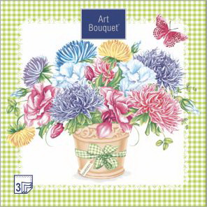 ф287 Салфетки Art Bouquet 33*33, 3хсл, 20шт. 