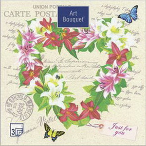 ф298 Салфетки Art Bouquet 33*33, 3хсл, 20шт. 